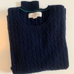 Blue cashmere blend knit sweater
